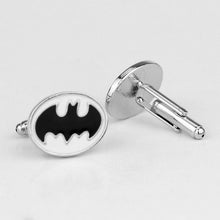 Load image into Gallery viewer, Film Avengers A Letter Logo Cufflinks Superhero Thor Star Wars Flash Deadpool Batman Tie Clips For Men Party Shirt Jewelry