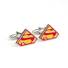 Load image into Gallery viewer, Film Avengers A Letter Logo Cufflinks Superhero Thor Star Wars Flash Deadpool Batman Tie Clips For Men Party Shirt Jewelry