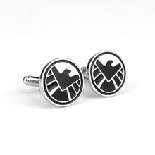 Load image into Gallery viewer, Film Avengers A Letter Logo Cufflinks Superhero Thor Star Wars Flash Deadpool Batman Tie Clips For Men Party Shirt Jewelry