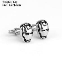 Load image into Gallery viewer, Film Avengers A Letter Logo Cufflinks Superhero Thor Star Wars Flash Deadpool Batman Tie Clips For Men Party Shirt Jewelry