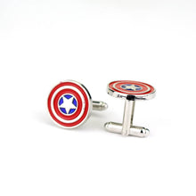Load image into Gallery viewer, Film Avengers A Letter Logo Cufflinks Superhero Thor Star Wars Flash Deadpool Batman Tie Clips For Men Party Shirt Jewelry