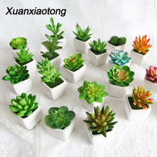 Load image into Gallery viewer, Xuanxiaotong Artificial Mini Plants Vivid Cactus Succulent Home Decoration Bonsai Plant with Vase for Office Table Indoor Plants