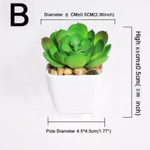 Load image into Gallery viewer, Xuanxiaotong Artificial Mini Plants Vivid Cactus Succulent Home Decoration Bonsai Plant with Vase for Office Table Indoor Plants