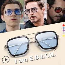 Load image into Gallery viewer, EDITH Glasses Spider Man Glasses Far From Home Peter Parker Iron Man Avengers TONY Stark Sunglasses Men Eyewear Sun Halloween