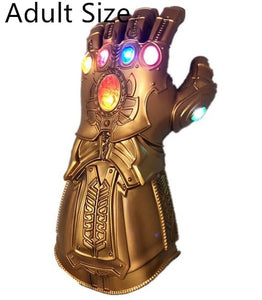 For Avengers Thanos 4 Endgame Thanos Gloves Led Infinity Gauntlet Infinity Stones War Led PVC Glove Mask Kids Adult Halloween