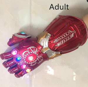 For Avengers Thanos 4 Endgame Thanos Gloves Led Infinity Gauntlet Infinity Stones War Led PVC Glove Mask Kids Adult Halloween