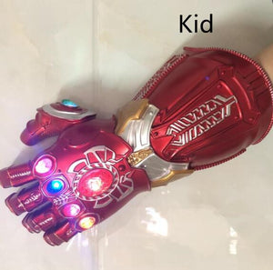 For Avengers Thanos 4 Endgame Thanos Gloves Led Infinity Gauntlet Infinity Stones War Led PVC Glove Mask Kids Adult Halloween