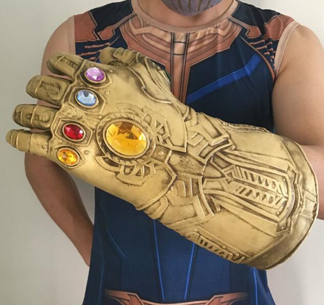 For Avengers Thanos 4 Endgame Thanos Gloves Led Infinity Gauntlet Infinity Stones War Led PVC Glove Mask Kids Adult Halloween