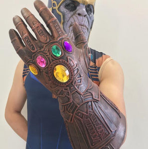 For Avengers Thanos 4 Endgame Thanos Gloves Led Infinity Gauntlet Infinity Stones War Led PVC Glove Mask Kids Adult Halloween