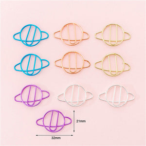 GJCrafts 10pcs/lot Creative Cute Paper Clips Envelope Cactus Paper Clip Metal Bookmark Decorative File Memo Clips Stationery