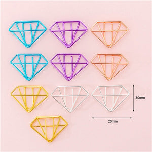 GJCrafts 10pcs/lot Creative Cute Paper Clips Envelope Cactus Paper Clip Metal Bookmark Decorative File Memo Clips Stationery