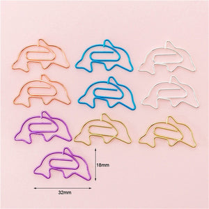 GJCrafts 10pcs/lot Creative Cute Paper Clips Envelope Cactus Paper Clip Metal Bookmark Decorative File Memo Clips Stationery