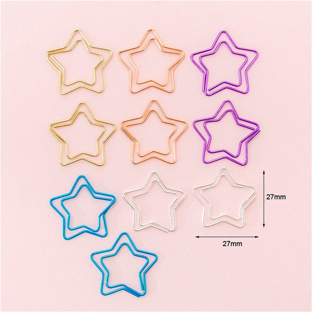 GJCrafts 10pcs/lot Creative Cute Paper Clips Envelope Cactus Paper Clip Metal Bookmark Decorative File Memo Clips Stationery