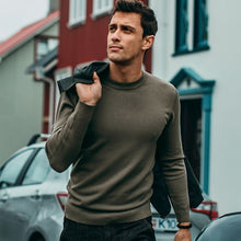 Load image into Gallery viewer, Autumn Men Sweater Solid Black Gray Green White Color Pullovers For Man Casual Slim Clothing New Male Wear Knitwear Tops 8921