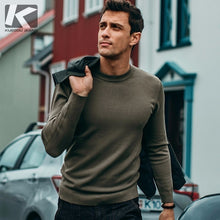 Load image into Gallery viewer, Autumn Men Sweater Solid Black Gray Green White Color Pullovers For Man Casual Slim Clothing New Male Wear Knitwear Tops 8921