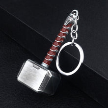 Load image into Gallery viewer, RJ The Avengers 4 Thor Hammer Metal Keychains The Dark World Weapon Iron Man Keyring For Women Movie Fans Jewelry Accessories