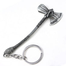 Load image into Gallery viewer, RJ The Avengers 4 Thor Hammer Metal Keychains The Dark World Weapon Iron Man Keyring For Women Movie Fans Jewelry Accessories