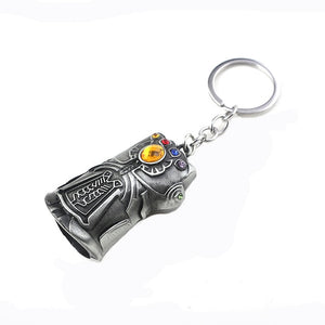 RJ The Avengers 4 Thor Hammer Metal Keychains The Dark World Weapon Iron Man Keyring For Women Movie Fans Jewelry Accessories