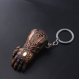 RJ The Avengers 4 Thor Hammer Metal Keychains The Dark World Weapon Iron Man Keyring For Women Movie Fans Jewelry Accessories